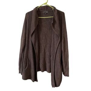 Barefoot Dreams Cozychic Lite Chocolate Brown Cardigan size S
